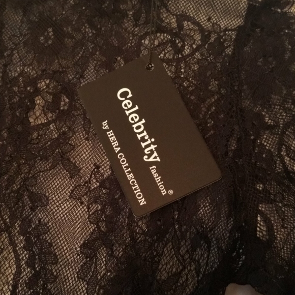 Hera Collection Lace Long Sleeve Thong Bodysuit - Picture 3 of 5